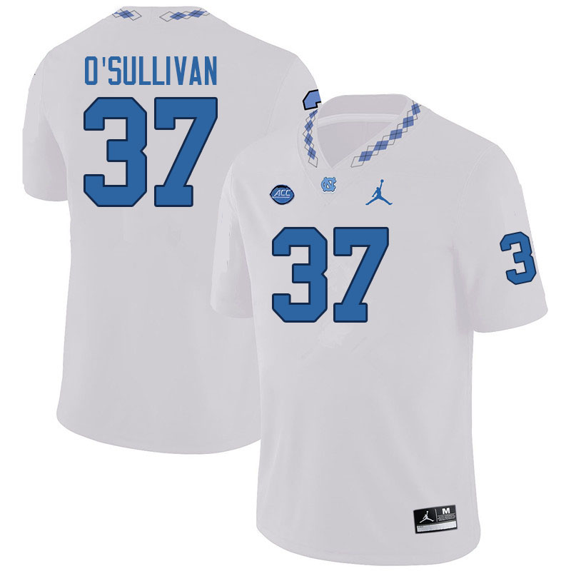Men #37 Thomas O'Sullivan North Carolina Tar Heels College Football Jerseys Sale-White
